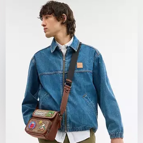 Coach X Peanuts Sullivan Flap Crossbody Bag In Signature Canvas With Patches - Picture 1 of 5